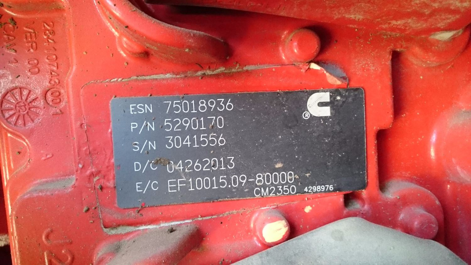 engine serial number cummins